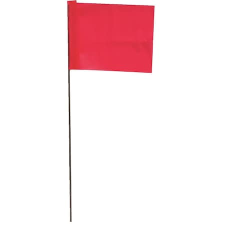 Blackburn Flag Marking Flag, Vinyl, 21 in L., 100 PK 231WF FLO RED
